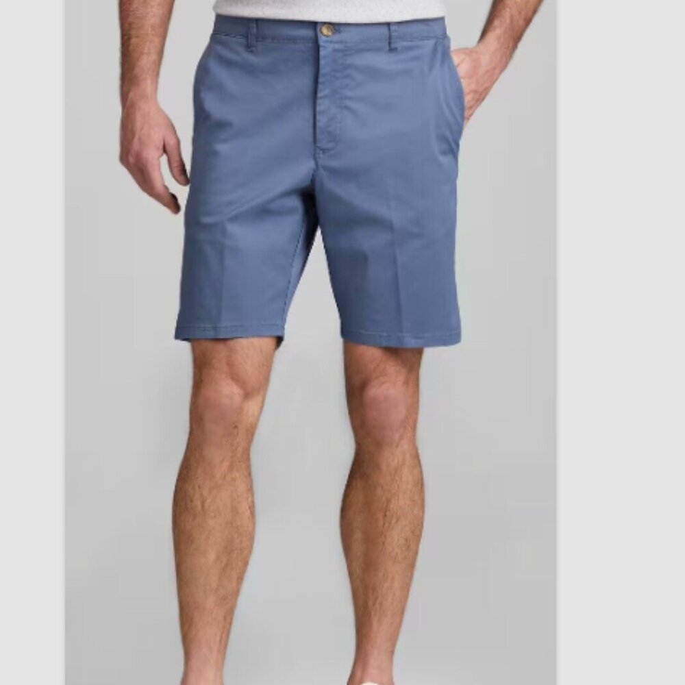 Jos. A. Bank Tailored Fit Stretch Twill Shorts - Big & Tall. - colour: Dark Blue